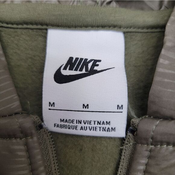 Nike Sportswear Icon Clash Quarter Zip Hoodie Oversized Army Green Size M - Picture 6 of 9